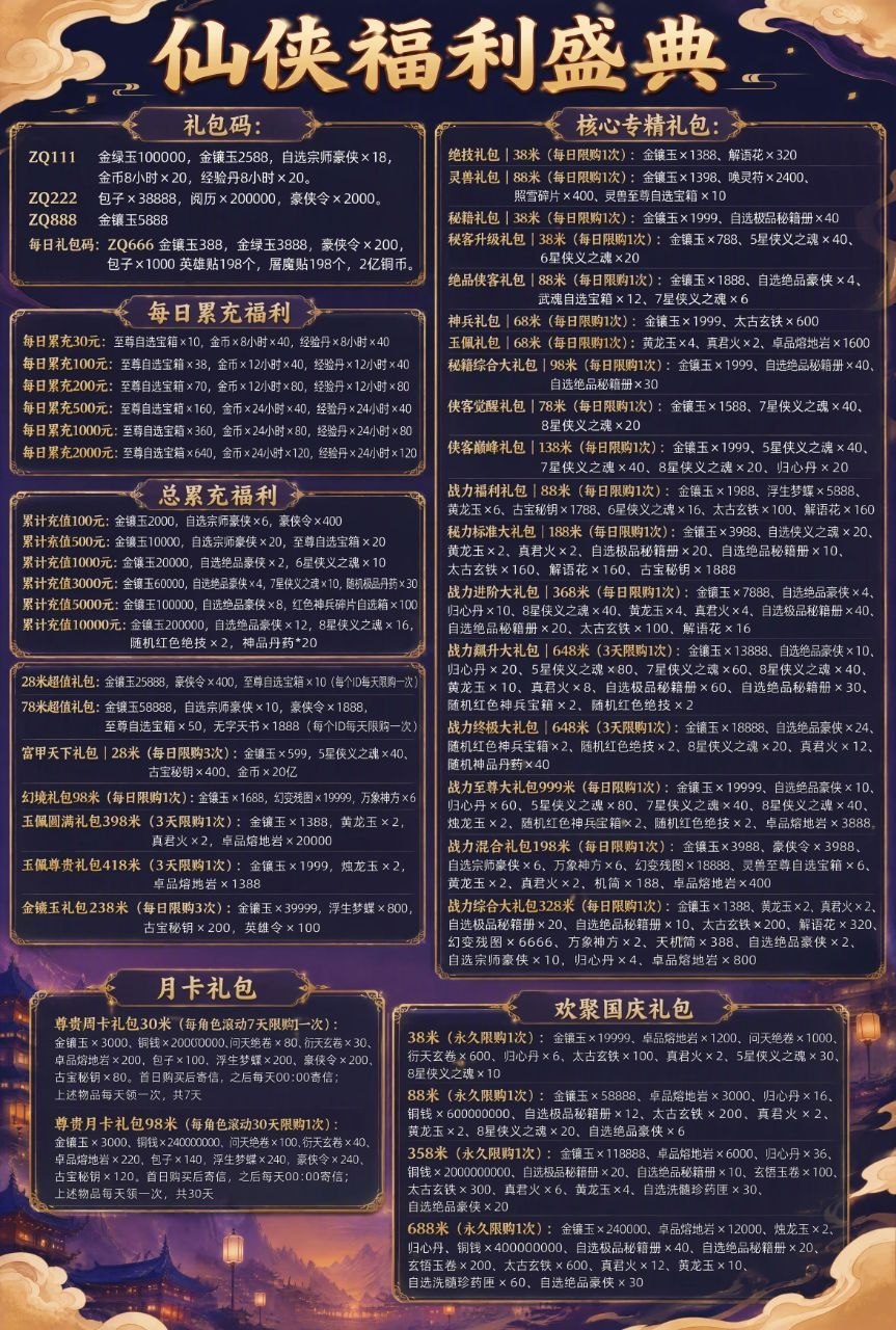 武侠大明星游戏详情福利 1